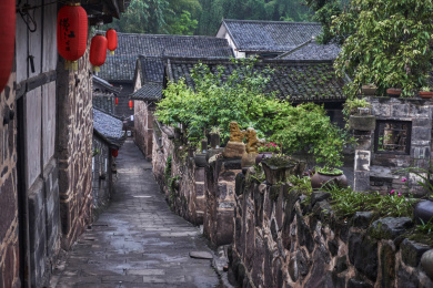 四川宜宾横江古镇胡同景观