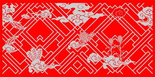 中国窗格纹理