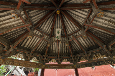 中国山西太原晋祠中国古建筑景观