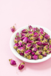 玫瑰花茶粉色莫兰迪色系背景