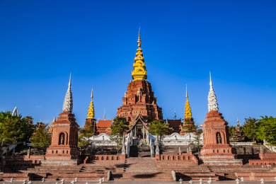 中国云南省景洪市西双版纳告庄大金塔建筑