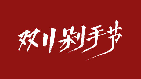 双11剁手节汉字书法字体设计中国风