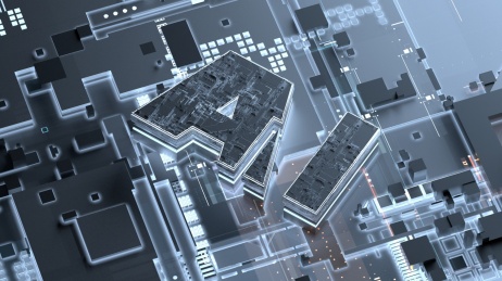 3D渲染AI科技感创意文字插图