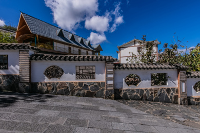 中国云南省普洱市彝族山庄园林建筑