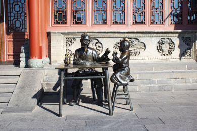 中国山西大同人物铜像