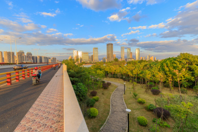 福建省福州市闽江北金融区高楼建筑