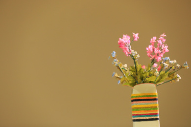 废物利用 手工制品瓶装小花