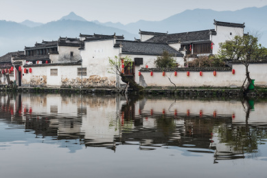 中国安徽黄山市黟县宏村的风光