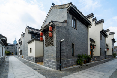 中国江苏南京荷花巷街道和老建筑