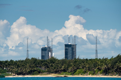 中国海南省文昌是航天发射中心天文一号发射