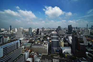 泰国曼谷市中心城市建筑风光