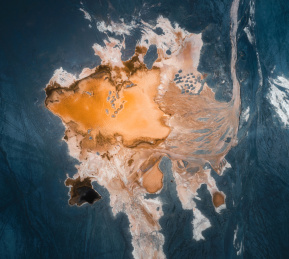 青海柴达木盆地地表图案航拍风光