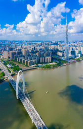 中国广东省广州市猎德大桥