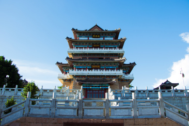 中国广东惠州红花湖高榜山挂榜阁