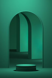 3D渲染的几何图形场景图