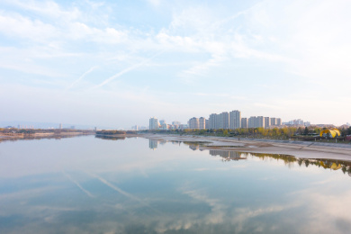 中国陕西省西安市浐灞生态区风景
