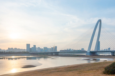中国陕西省西安市浐灞生态区风景