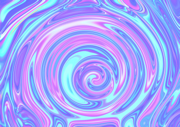 镭射高饱和渐变色流体插画背景