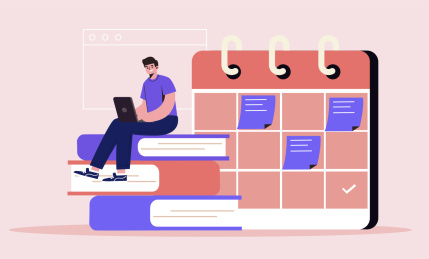 正在工作的白领插画