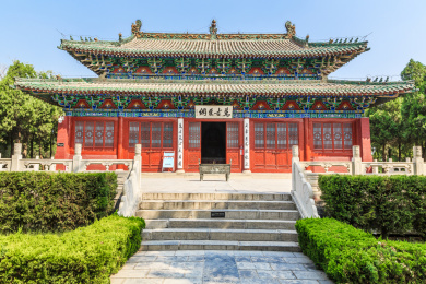 中国河南省汤阴羑里城文王庙大殿古建筑