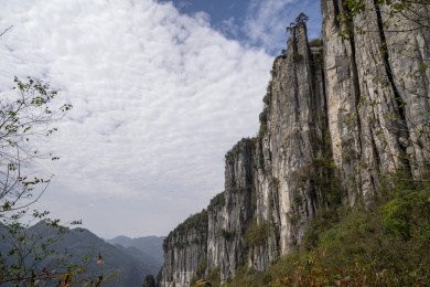 恩施大峡谷风景区断崖绝壁峰林