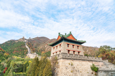 中国北京居庸关长城秋天风光