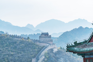 中国北京居庸关长城秋天风光