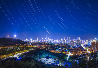 中国辽宁大连炮台山星轨