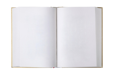 一本打开的空白书