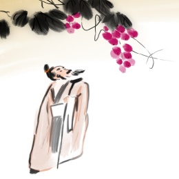 古典人物诗词插图水墨人物画
