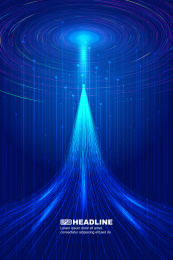 发射线条与宇宙漩涡构成互联网科技背景。