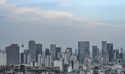 四川成都CBD建筑群与339电视台