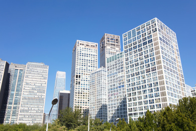 中国北京地标建筑群建外SOHO