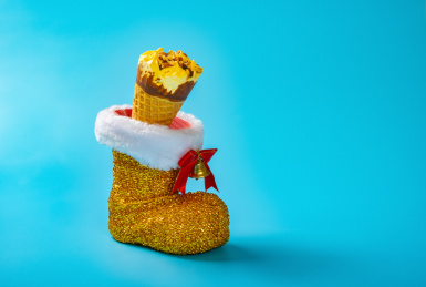 甜筒和圣诞靴子