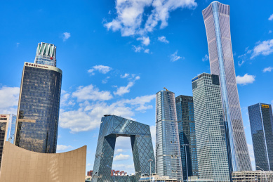 中国北京国贸CBD中央电视台周围建筑群