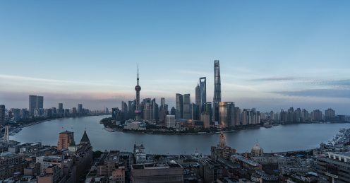 上海市外滩陆家嘴城市风光