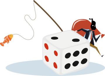 网络赌博金融诈骗概念插画