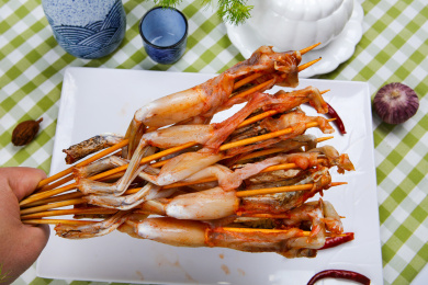 烧烤火锅食材牛蛙肉