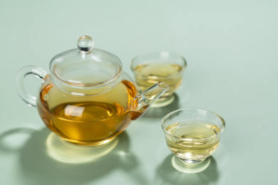 仿古玻璃茶壶茶杯沏茶泡茶绿色莫兰迪色系