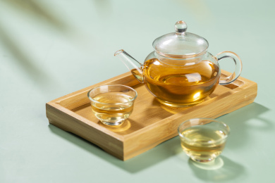 仿古玻璃茶壶茶杯沏茶泡茶绿色莫兰迪色系