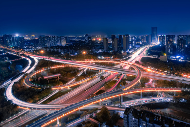 中国陕西省西安市咸西咸新区三桥立交桥车轨