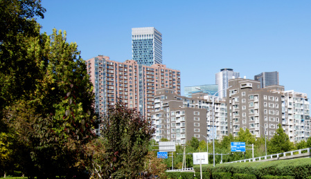 中国北京望京地区的建筑群