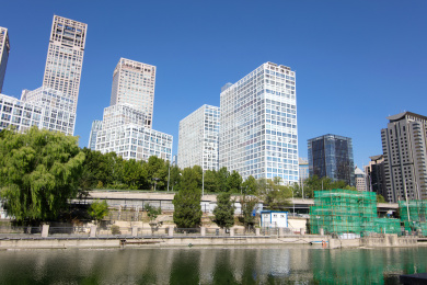 中国北京国贸地区建外SOHO写字楼楼群