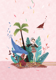 传统节日插画 三月三