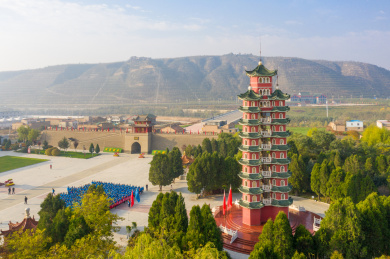 中国甘肃省白银市会宁红军会师楼会师塔