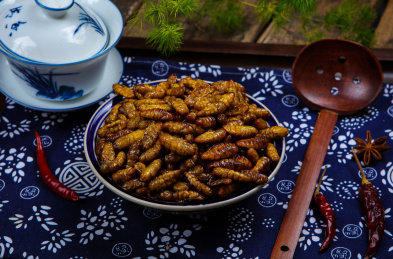 美味下酒菜香酥蚕蛹