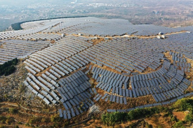 中国山东枣庄山亭区龙牙山光伏发电项目