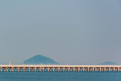 中国上海金山嘴海边风景