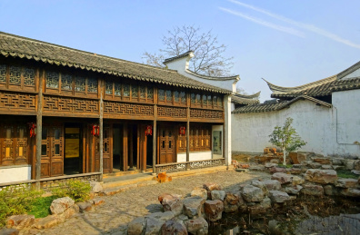 中国无锡惠山古镇古祠堂群倪云林先生祠后园