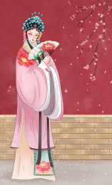 京剧中国风人物插画